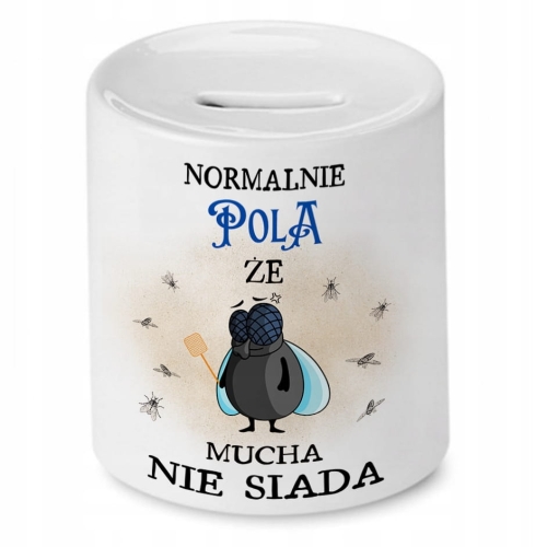 Skarbonka dla Poli na Urodziny Idealny Prezent z Nadrukiem ze Zdjęciem