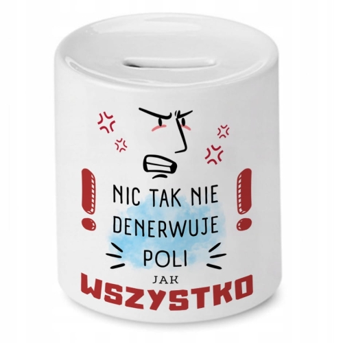 Skarbonka dla Poli na Urodziny Idealny Prezent z Nadrukiem ze Zdjęciem
