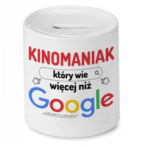 Skarbonka Dla Kinomaniaka na Urodziny Prezent z Nadrukiem ze Zdjęciem