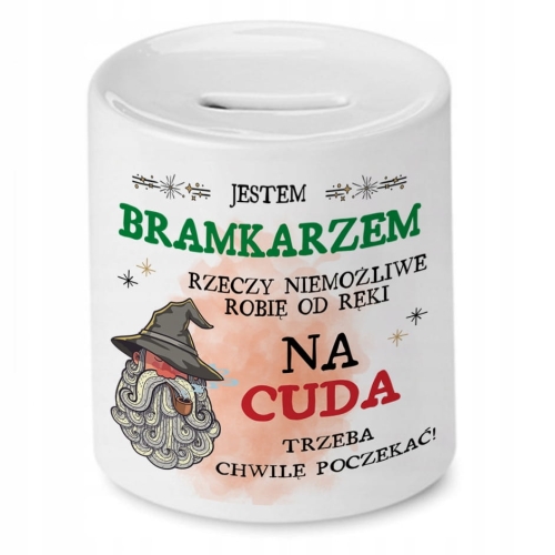 Skarbonka Dla Bramkarza na Urodziny Prezent z Nadrukiem ze Zdjęciem