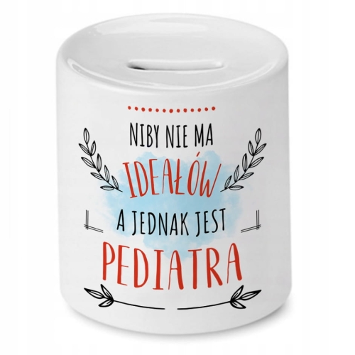 Skarbonka Dla Pediatry na Urodziny na Prezent z Nadrukiem ze Zdjęciem