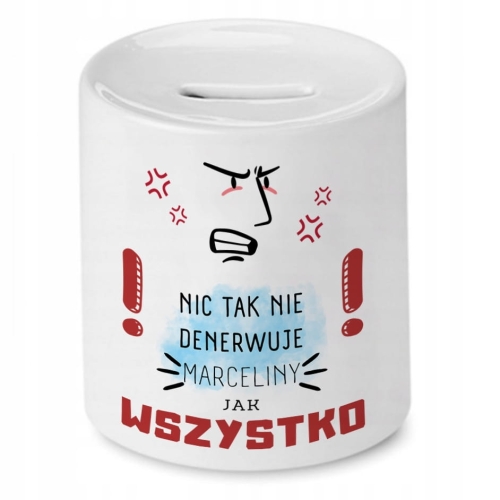 Skarbonka Dla Marceliny Urodziny Imieniny Prezent z Nadrukiem ze Zdjęciem