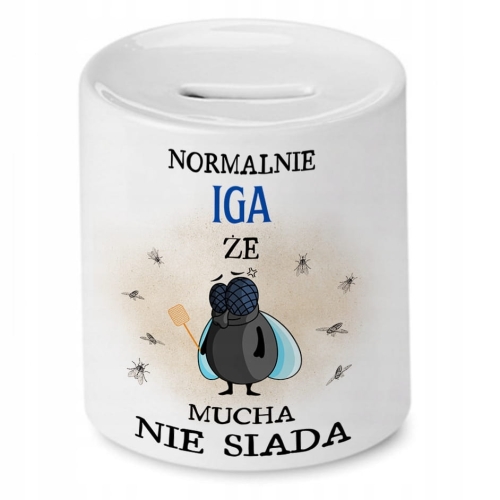 Skarbonka Dla Igi Idealny na Urodziny na Prezent z Nadrukiem ze Zdjęciem