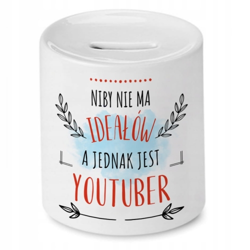 Skarbonka Dla YouTubera na Urodziny na Prezent z Nadrukiem ze Zdjęciem