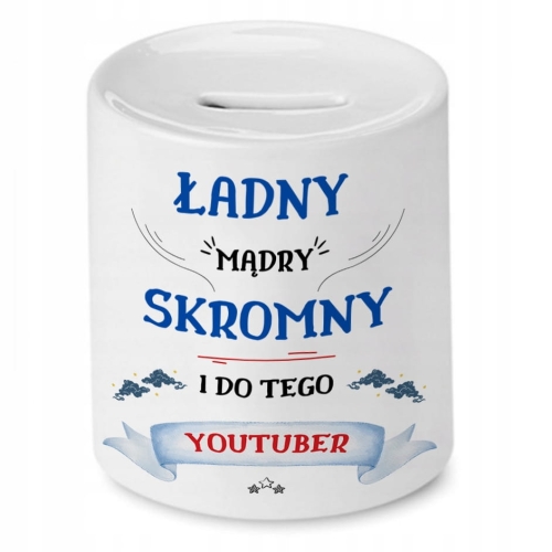 Skarbonka Dla YouTubera na Urodziny na Prezent z Nadrukiem ze Zdjęciem