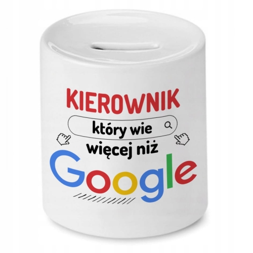 Skarbonka Dla Kierownika na Urodziny na Prezent z Nadrukiem ze Zdjęciem