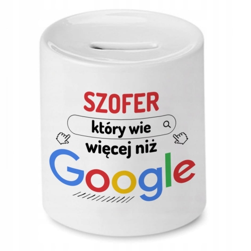 Skarbonka Dla Szofera na Urodziny na Prezent z Nadrukiem ze Zdjęciem