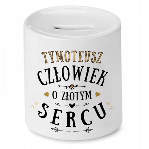 Skarbonka dla Tymoteusza na Urodziny Prezent z Nadrukiem ze Zdjęciem
