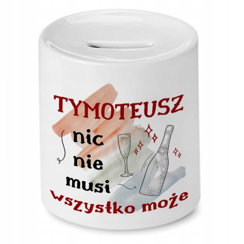 Skarbonka dla Tymoteusza na Urodziny Prezent z Nadrukiem ze Zdjęciem