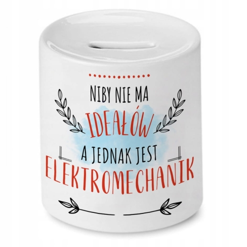 Skarbonka Dla Elektromechanika na Urodziny Prezent z Nadrukiem ze Zdjęciem