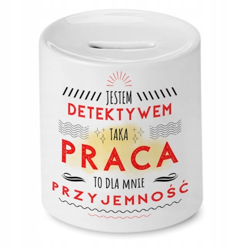 Skarbonka Dla Detektywa na Urodziny na Prezent z Nadrukiem ze Zdjęciem