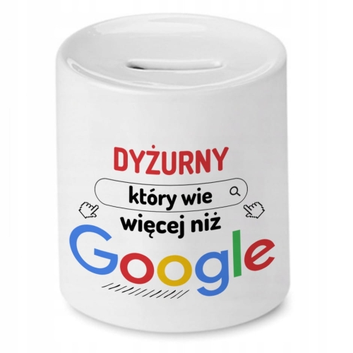 Skarbonka Dla Dyżurnego na Urodziny na Prezent z Nadrukiem ze Zdjęciem