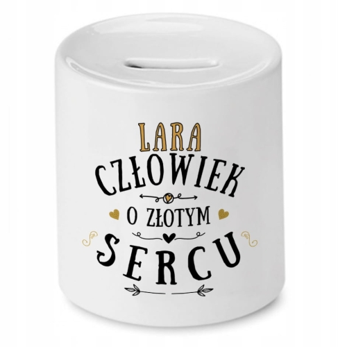 Skarbonka dla Lary na Urodziny Idealny Prezent z Nadrukiem ze Zdjęciem