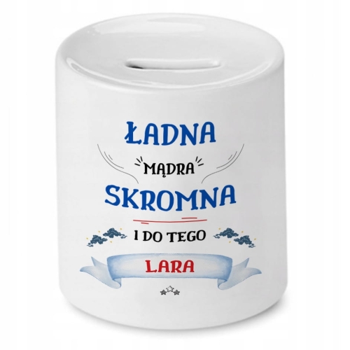 Skarbonka dla Lary na Urodziny Idealny Prezent z Nadrukiem ze Zdjęciem
