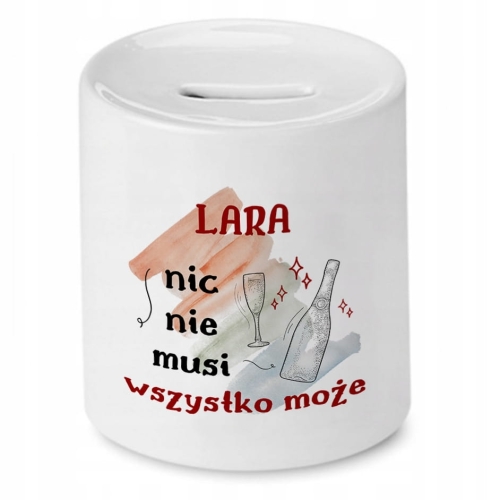 Skarbonka dla Lary na Urodziny Idealny Prezent z Nadrukiem ze Zdjęciem
