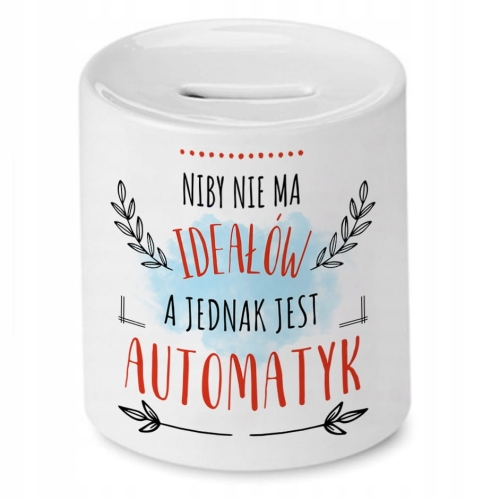 Skarbonka Dla Automatyka na Urodziny na Prezent z Nadrukiem ze Zdjęciem