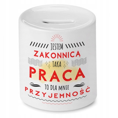Skarbonka Dla Zakonnicy na Urodziny na Prezent z Nadrukiem ze Zdjęciem