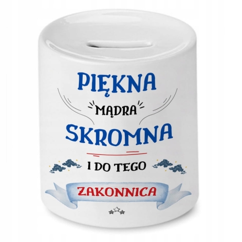 Skarbonka Dla Zakonnicy na Urodziny na Prezent z Nadrukiem ze Zdjęciem