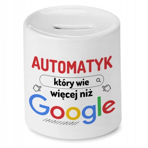 Skarbonka Dla Automatyka na Urodziny na Prezent z Nadrukiem ze Zdjęciem