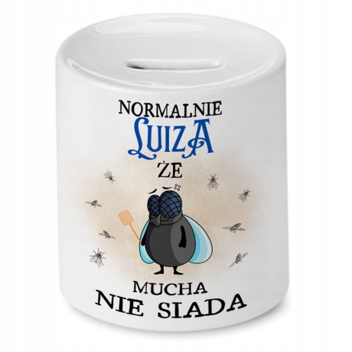 Skarbonka Dla Luizy na Urodziny Imieniny Prezent z Nadrukiem ze Zdjęciem