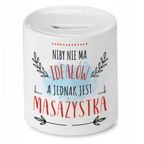 Skarbonka Dla Masażystki na Urodziny na Prezent z Nadrukiem ze Zdjęciem