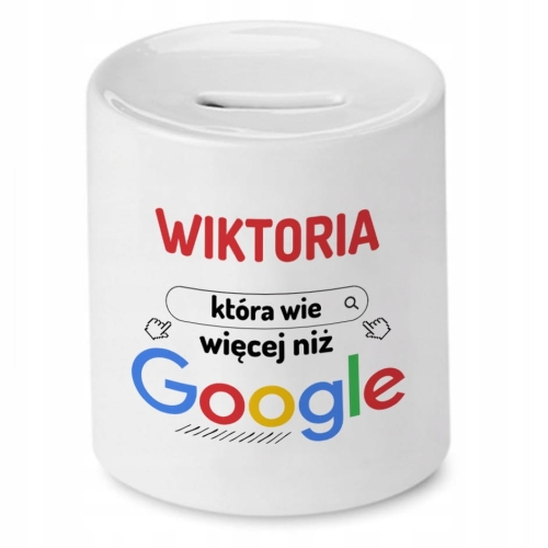 Skarbonka dla Wiktorii na Urodziny Idealny Prezent z Nadrukiem ze Zdjęciem