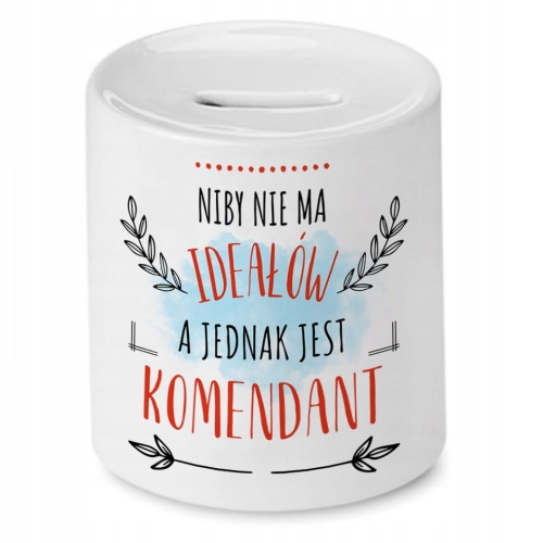 Skarbonka Dla Komendanta na Urodziny na Prezent z Nadrukiem ze Zdjęciem