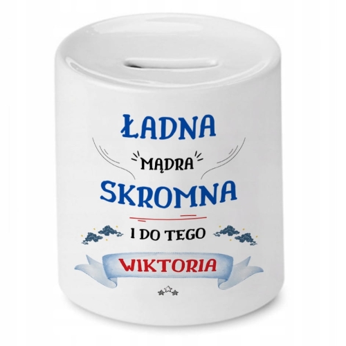 Skarbonka dla Wiktorii na Urodziny Idealny Prezent z Nadrukiem ze Zdjęciem