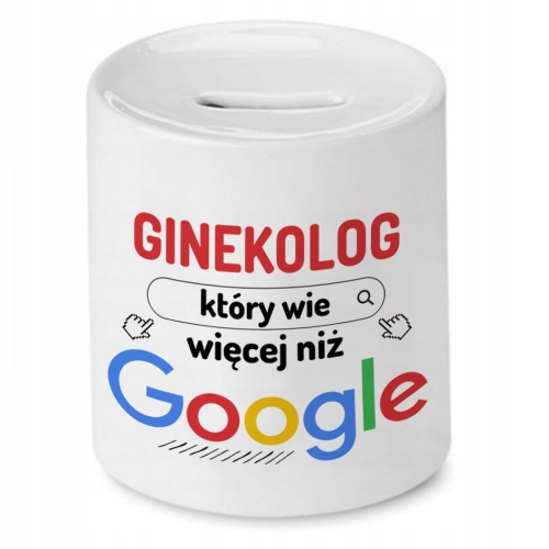 Skarbonka Dla Ginekologa na Urodziny na Prezent z Nadrukiem ze Zdjęciem