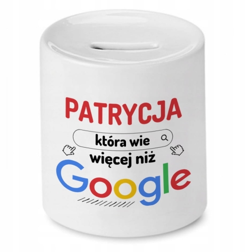Skarbonka dla Patrycji na Urodziny Idealny Prezent z Nadrukiem ze Zdjęciem