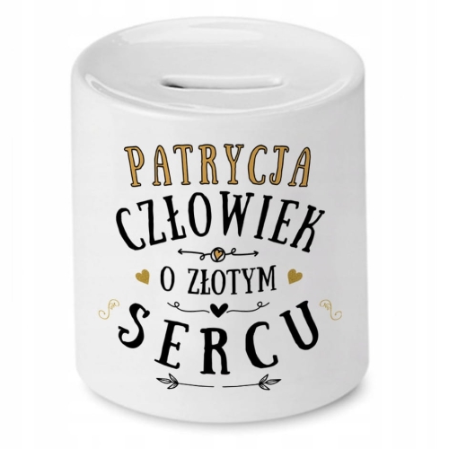 Skarbonka dla Patrycji na Urodziny Idealny Prezent z Nadrukiem ze Zdjęciem