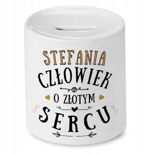 Skarbonka Dla Stefani na Urodziny Imieniny Prezent z Nadrukiem ze Zdjęciem