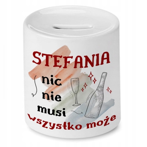 Skarbonka Dla Stefani na Urodziny Imieniny Prezent z Nadrukiem ze Zdjęciem