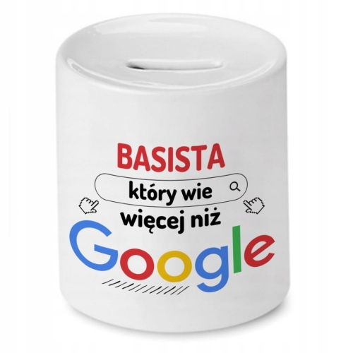 Skarbonka Dla Basisty na Urodziny Imieniny Prezent z Nadrukiem ze Zdjęciem