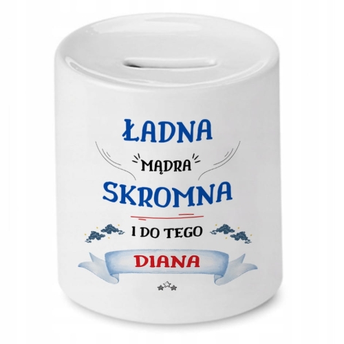 Skarbonka dla Diany na Urodziny Idealny Prezent z Nadrukiem ze Zdjęciem
