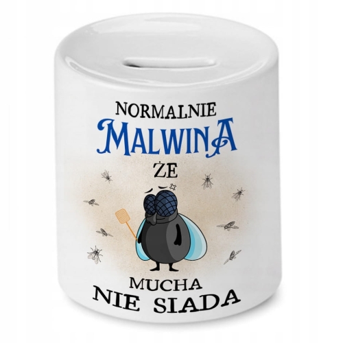 Skarbonka Dla Malwiny na Urodziny Imieniny Prezent z Nadrukiem ze Zdjęciem