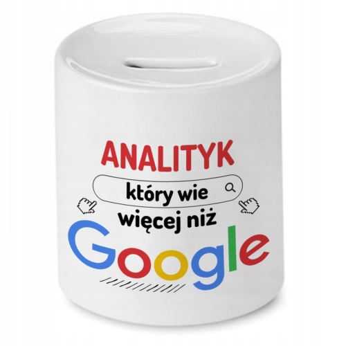 Skarbonka Dla Analityka na Urodziny na Prezent z Nadrukiem ze Zdjęciem