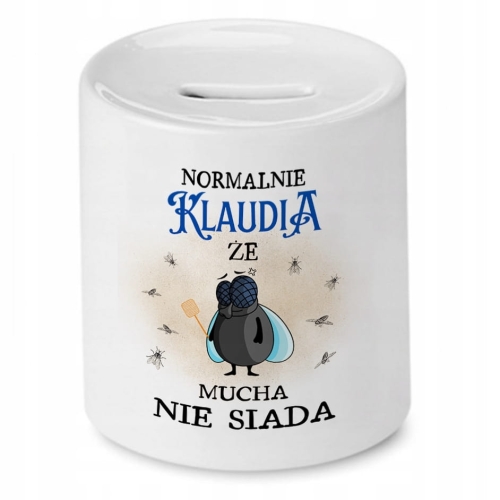 Skarbonka dla Klaudii na Urodziny Idealny Prezent z Nadrukiem ze Zdjęciem
