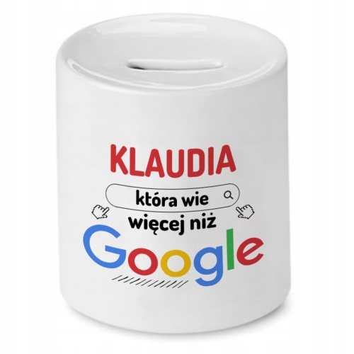 Skarbonka dla Klaudii na Urodziny Idealny Prezent z Nadrukiem ze Zdjęciem