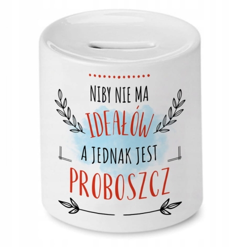 Skarbonka Dla Proboszcza na Urodziny na Prezent z Nadrukiem ze Zdjęciem