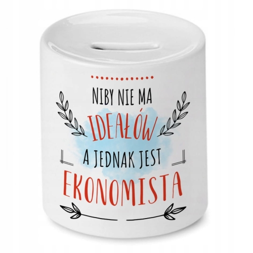 Skarbonka Dla Ekonomisty na Urodziny na Prezent z Nadrukiem ze Zdjęciem