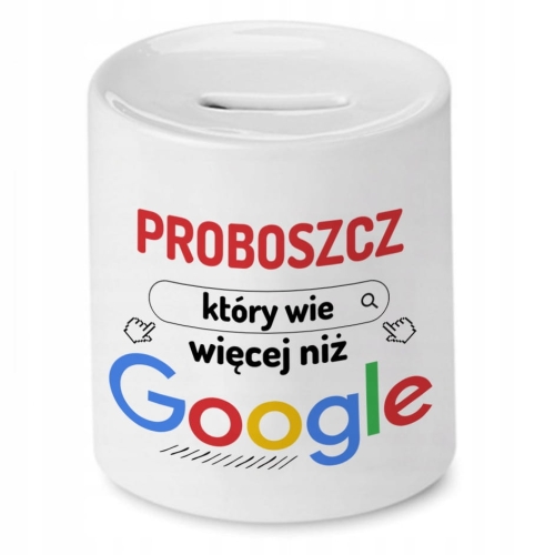Skarbonka Dla Proboszcza na Urodziny na Prezent z Nadrukiem ze Zdjęciem
