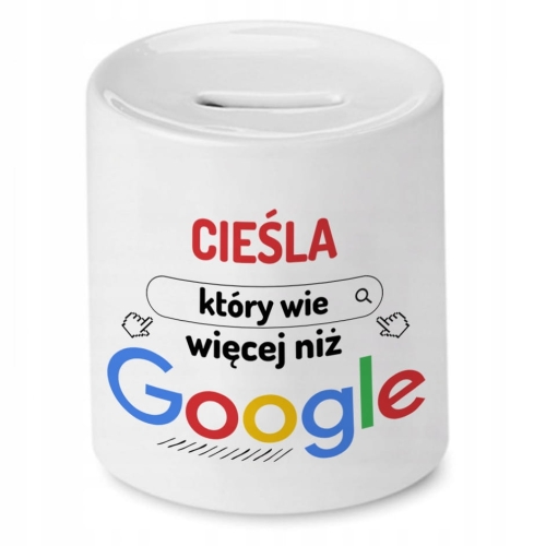 Skarbonka Dla Cieśli na Urodziny na Prezent z Nadrukiem ze Zdjęciem