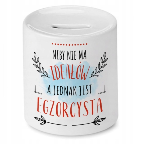 Skarbonka Dla Egzorcysty na Urodziny na Prezent z Nadrukiem ze Zdjęciem