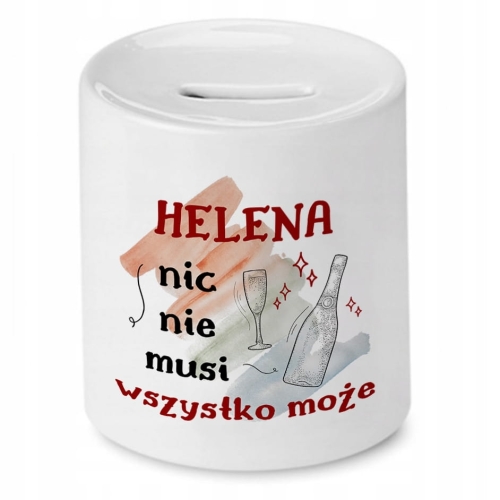 Skarbonka dla Heleny na Urodziny Idealny Prezent z Nadrukiem ze Zdjęciem