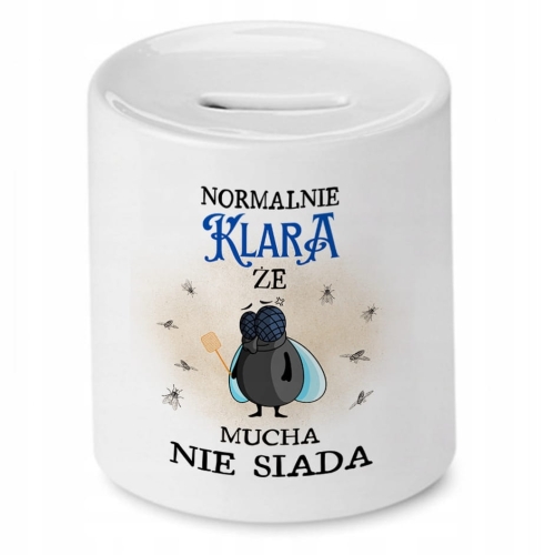 Skarbonka dla Klary na Urodziny Idealny Prezent z Nadrukiem ze Zdjęciem
