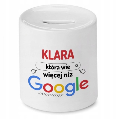 Skarbonka dla Klary na Urodziny Idealny Prezent z Nadrukiem ze Zdjęciem