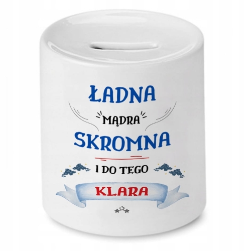 Skarbonka dla Klary na Urodziny Idealny Prezent z Nadrukiem ze Zdjęciem