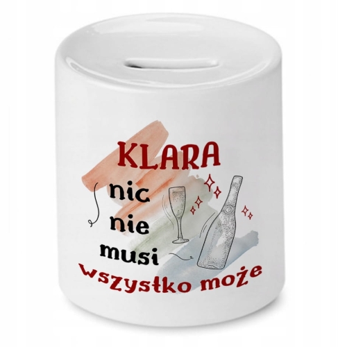 Skarbonka dla Klary na Urodziny Idealny Prezent z Nadrukiem ze Zdjęciem