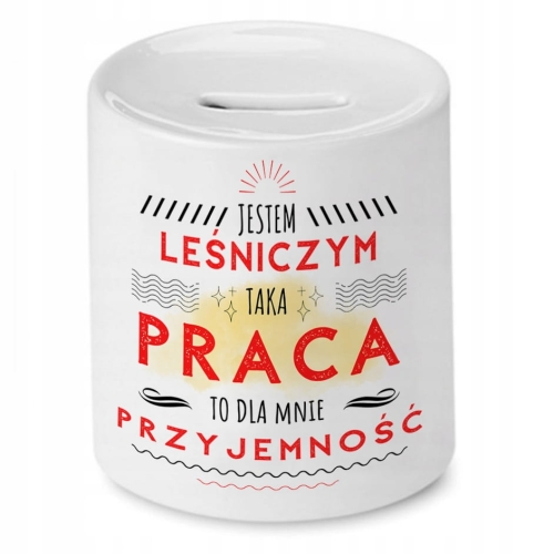 Skarbonka Dla Leśniczego na Urodziny na Prezent z Nadrukiem ze Zdjęciem